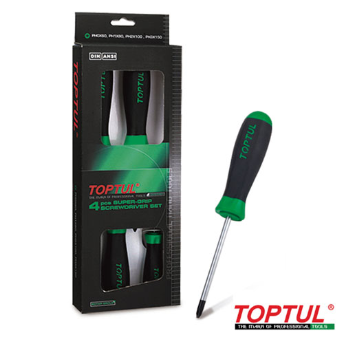 ست 4 عددی پیچ گوشتی چهارسو تاپ تول TOPTUL مدل GAAE0401