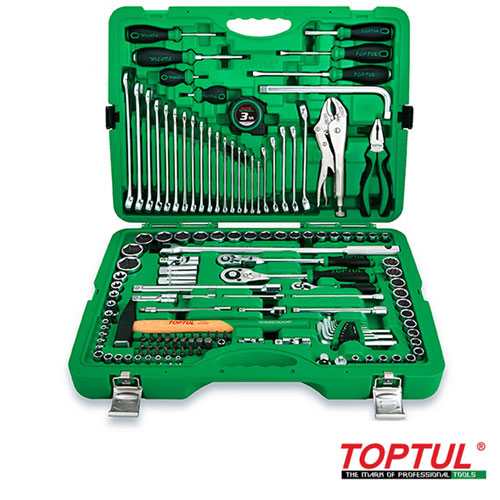 جعبه ابزار 144 پارچه پلاستیکی تاپ تول TOPTUL مدل GCAI144R